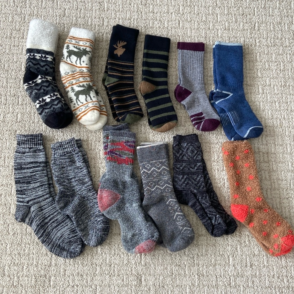 Lot of women’s cozy winter socks